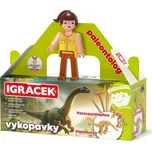 Igráček Paleontoložka - figurka s vykopávkami dinosaurů Parasaurolophuse a Diplodocuse