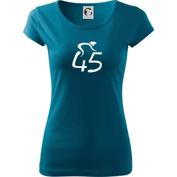Dámské tričko Cyklista slaví pětačtyřicítku (45) - Dámské triko Pure - 2XL ( Petrolejová )