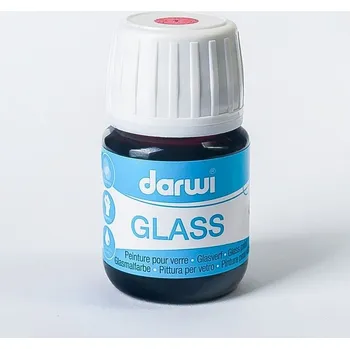 Speciální výtvarná barva DARWI Vitrážová barva, 30 ml - tmavě červená