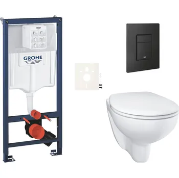 Bidet Závěsný wc set do lehkých stěn / předstěnová montáž GROHE Bau Ceramic SIKOGRSBAUEKF0