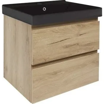 Nábytek Koupelnová skříňka s umyvadlem SAT B-Way 59x50x45 cm dub mat BWAY260OAKUU1B