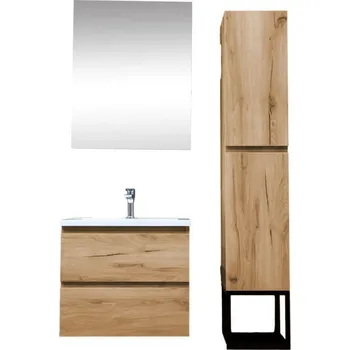 Koupelnový nábytek Koupelnová sestava s umyvadlem SAT B-Way dub mat KSETBWAY4