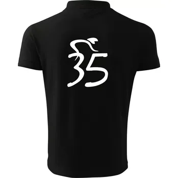 Pánská košile Cyklista slaví pětatřicítku (35) - Polokošile pánská Pique Polo 203 - 4XL ( Černá )