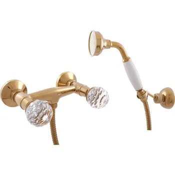 Vodovodní baterie Sprchová baterie RAV SLEZÁK se sprchovým setem 150 mm stará mosaz BRILLIANCE180.5/2SM