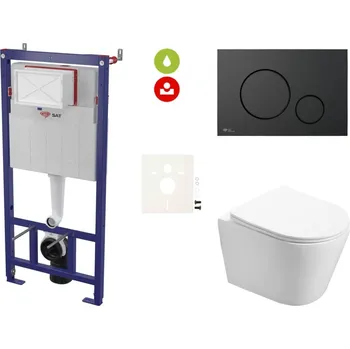 Bidet Cenově zvýhodněný závěsný WC set SAT do lehkých stěn / předstěnová montáž+ WC SAT Infinitio SIKOSSIN68KECO