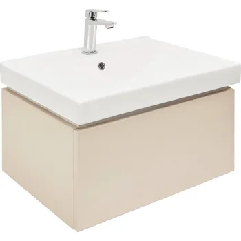 Nábytek Koupelnová skříňka s umyvadlem SAT Feel 60x30x46 cm pískově béžová mat SATFEEL60BEU1B