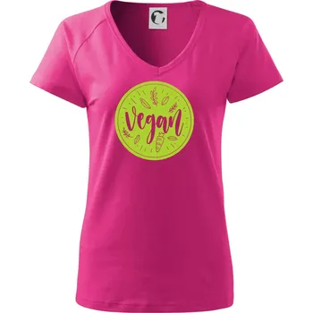 Dámské tričko Vegan zelenina v kruhu - Tričko dámské Dream - S ( Purpurová )
