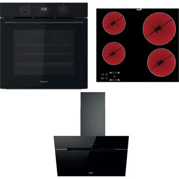 Set domácích spotřebičů Akční set spotřebičů Whirlpool trouba OMK58CU1SB + varná deska AKT8090NE + digestoř WHVP62FLTSK