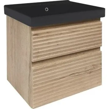 Koupelnová skříňka s umyvadlem Naturel Savona 58x53x45 cm dub mat SAVONA260DHU1B