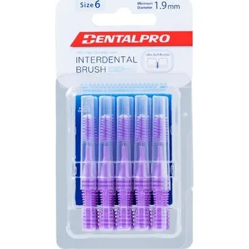 Zubní kartáček DentalPro I Shaped 6 mezizubní kartáček fialový 10 ks