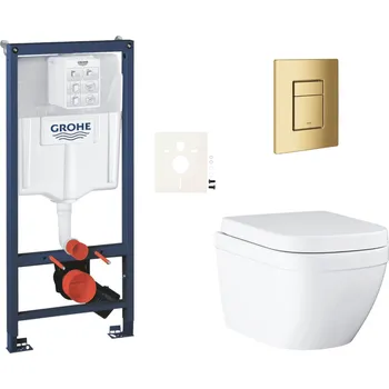 Bidet Závěsný wc set do lehkých stěn / předstěnová montáž GROHE Euro Ceramic SIKOGRSEUSCGL0