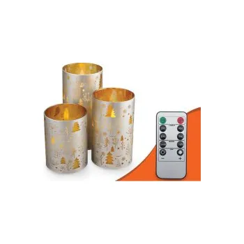 Svíčka Vosková LED svíčka MOON IN THE ROOM ML95 sada 3ks