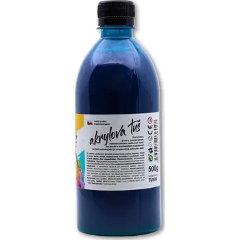 Speciální výtvarná barva Akrylátová tuš tyrkysová - 500 g