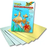 Barevný papír 130 g, A4 - 10 ks - barva stříbrná a zlatá