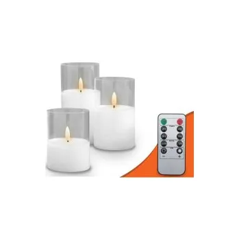 Svíčka Vosková LED svíčka MOON IN THE ROOM ML93 sada 3ks