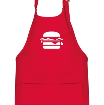 Kuchyňská zástěra Hamburger ikona - Dětská zástěra na vaření - Univerzální velikost ( Červená )