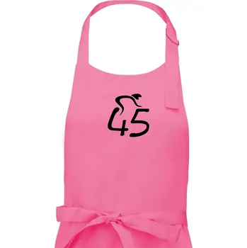 Kuchyňská zástěra Cyklista slaví pětačtyřicítku (45) - Pánská zástěra na vaření - Univerzální velikost ( Růžová )