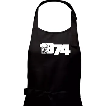 Kuchyňská zástěra Husákovo dítě - 1974 - Pánská zástěra na vaření - Univerzální velikost ( Černá )