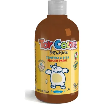 Vodová barva Prstová barva Toy Color - 500 ml - hnědá