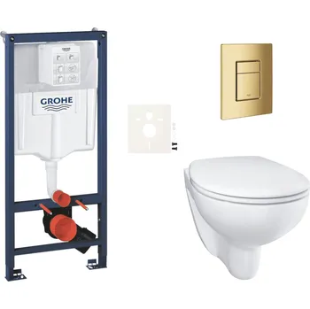 Bidet Závěsný wc set do lehkých stěn / předstěnová montáž GROHE Bau Ceramic SIKOGRSBAUSCGL0