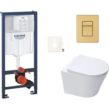 Bidet Závěsný wc set do lehkých stěn / předstěnová montáž Swiss Aqua Technologies Infinitio SIKOGRSIN10SCGN0