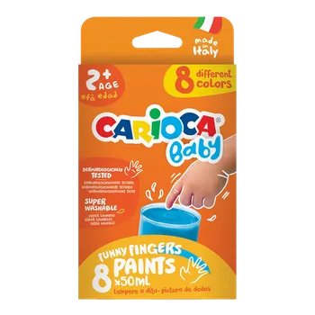 Výtvarná barva Prstové barvy Carioca Baby 2+, 8 × 50 ml