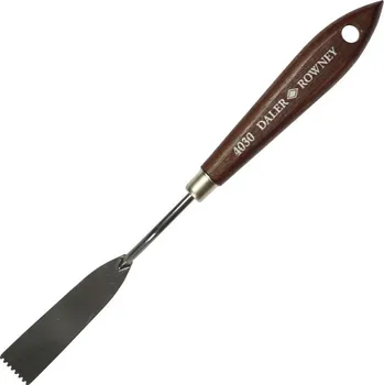 Malířská špachtle Umělecká nerezová špachtle Daler-Rowney 4030 - úhelní (zoubky), 7 cm