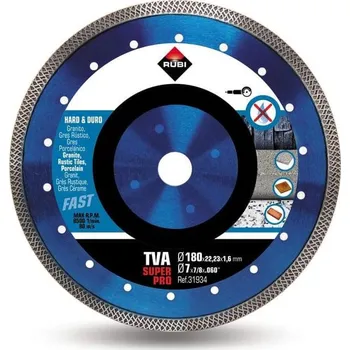 Řezný kotouč Diamantový Kotouč kontinualni 180 mm Rubi Turbo Viper TVA R31934