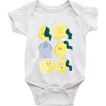 Kojenecký body Citroni kreslení (studio-arte.cz) - Body kojenecké s krátkým rukávem - Krátký r. do 3 měs ( Bílá )