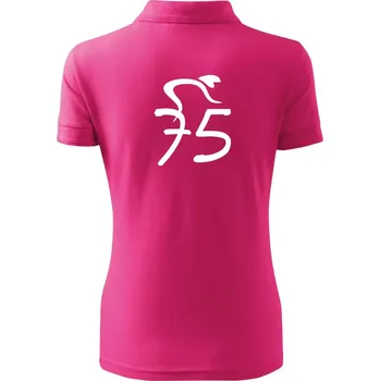 Cyklista slaví pětasedmdesátku (75) - Polokošile dámská Pique Polo - XS ( Purpurová )