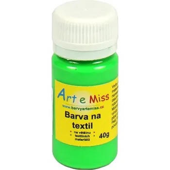 Speciální výtvarná barva Barva na textil 40g - barva neon zelená