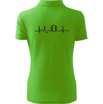 EKG baseball míček - Polokošile dámská Pique Polo - L ( Apple Green )