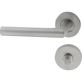 Nábytkové kování Nerezová klika Naturel provedení s WC knoflíkem KLIKATIPAWC