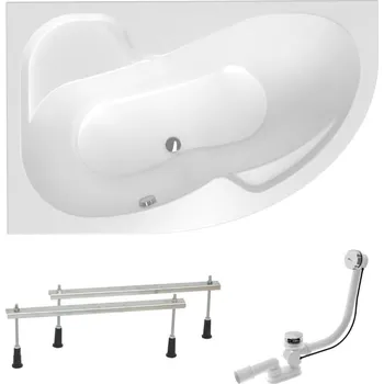 Asymetrická vana Laguna Fortuna Plus 160x100 cm akrylát levá SIKOFO1600LAN