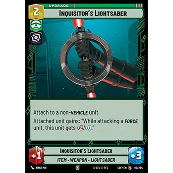 Sběratelská karetní hra Inquisitor's Lightsaber 090/264 - Legends of the Force Typ karty: Standard