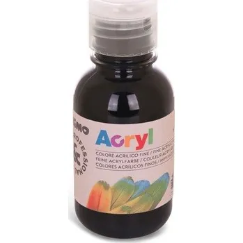 Vodová barva Akrylová barva PRIMO, 125 ml, černá