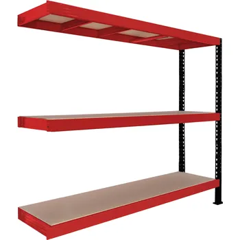 regál Přístavek k regálu Trestles RNC 2000x2400x600, nosnost 2400 kg, 3 police Barva: červeno-černá