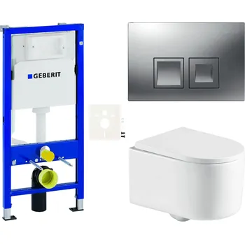 Bidet Závěsný wc set do lehkých stěn / předstěnová SAT SIKOGESREX72D35