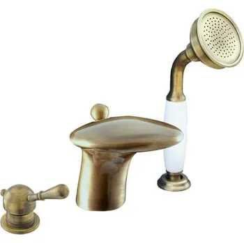 Vodovodní baterie Vanová baterie RAV SLEZÁK Labe se sprchovým setem stará mosaz L071.0SSM