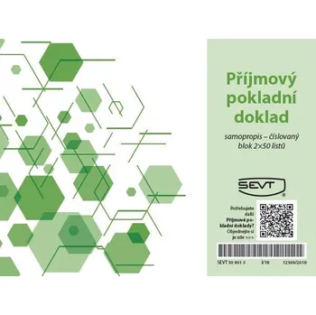 Tiskopis Příjmový pokladní doklad samopropis - číslovaný