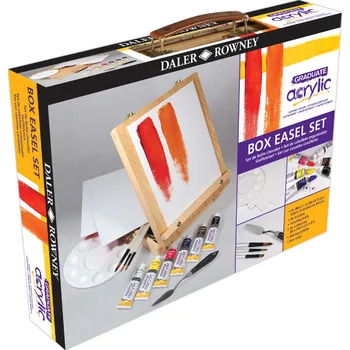 Vodová barva Sada uměleckých akrylových barev Daler Rowney Graduate v dřeveném kufříku