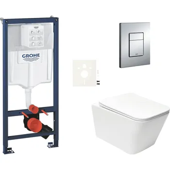 Bidet Závěsný wc set do lehkých stěn / předstěnová montáž Swiss Aqua Technologies Infinitio SIKOGRSIN12E