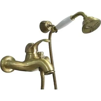 Vodovodní baterie Vanová baterie Paffoni Flavia se sprchovým setem 150 mm bronz FA024BR