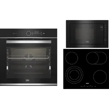 Set domácích spotřebičů Set spotřebičů Beko BBIM13400XCS + HIC64404T + BMGB25333BG