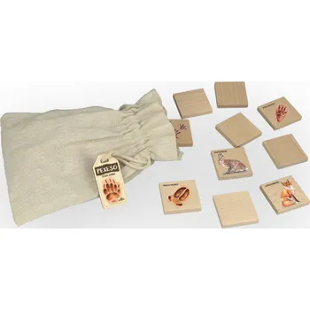 Pexeso Dřevěné poznávací pexeso malé - stopy zvěře