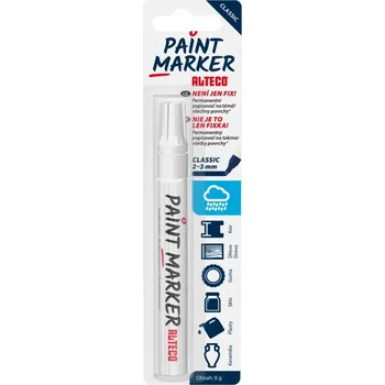 ALTECO permanentní popisovač Paint Marker Classic bílý
