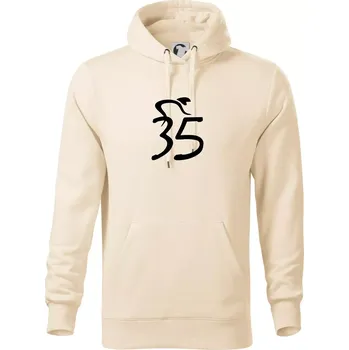 Pánská mikina Cyklista slaví pětatřicítku (35) - Mikina pánská Cape s kapucí - 3XL ( Mandlová )