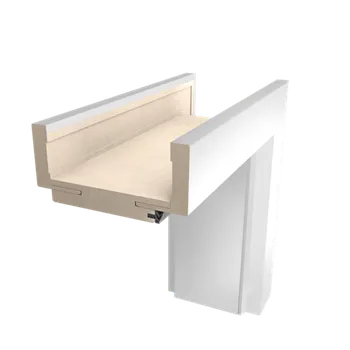 Stavebniny Obložková zárubeň Naturel 60 cm pro tloušťku stěny 12-14 cm bílá levá O3BLAK60L