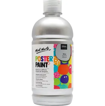 Vodová barva Temperová barva Mont Marte 500 ml - stříbrná (Silver)