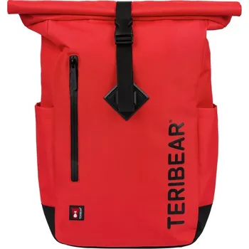 Školní batoh BAAGL Zavinovací batoh - TERIBEAR červený